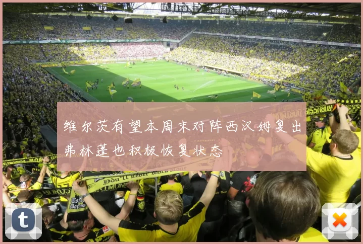 维尔茨有望本周末对阵西汉姆复出弗林蓬也积极恢复状态